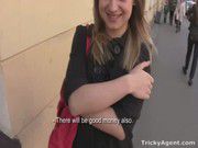 Random girl on street was offered to go through porn casting for money and fucked her hard