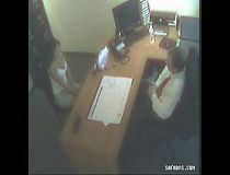 Sex and blowjob with girl secretary in boss's office on hidden camera